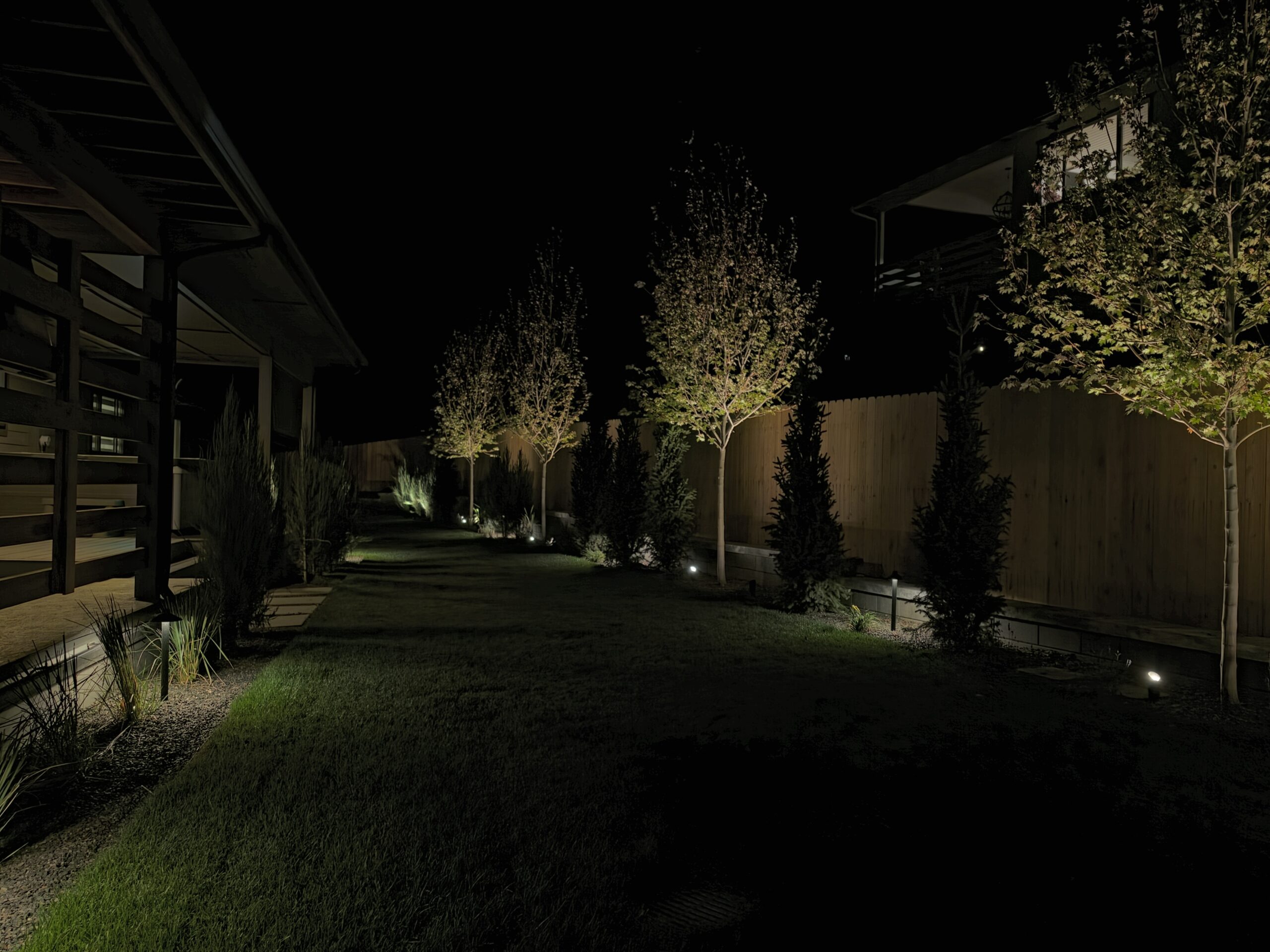 Boise Highlands Modern Landscape Lighting Transformation
